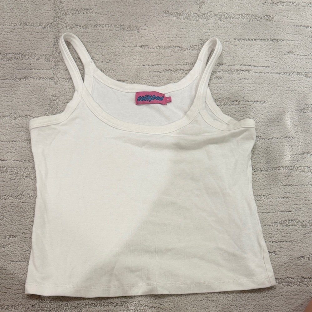 Edikted Classic White Tank Top